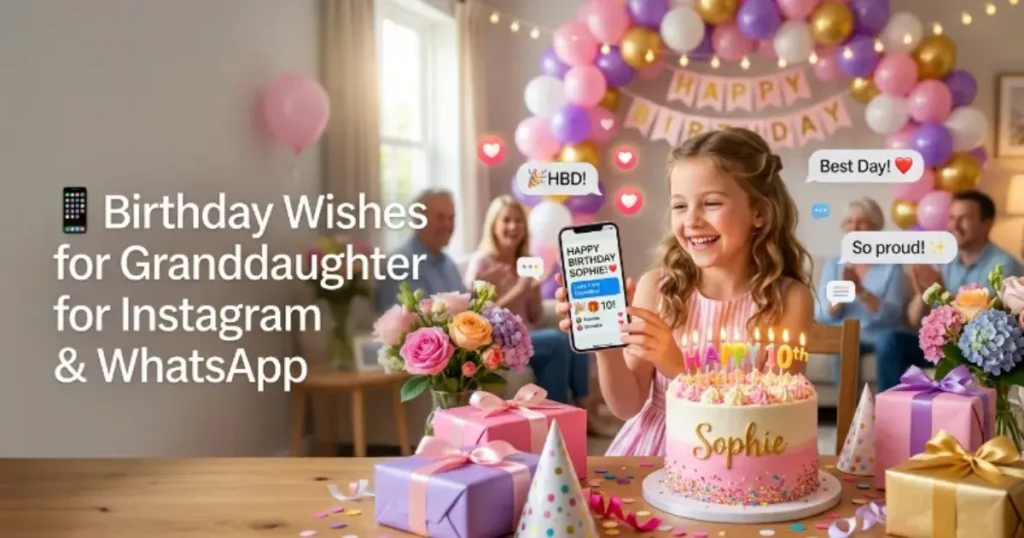 π± Birthday Wishes for Granddaughter for Instagram & WhatsApp