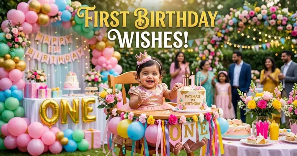 First Birthday Wishes for Social Media (Instagram & WhatsApp)